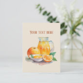 Carte Postale Jus d'orange mignon ajouter du texte (Debout devant)