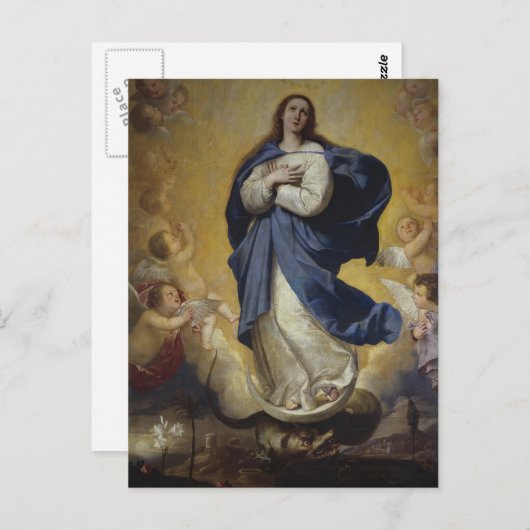 Carte Postale Jusepe de Ribera - L'Immaculée (Devant / Derrière)