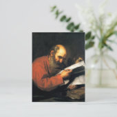 Carte Postale Jusepe de Ribera - Saint Matthieu avec l'ange (Debout devant)