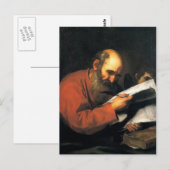 Carte Postale Jusepe de Ribera - Saint Matthieu avec l'ange (Devant / Derrière)