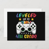 Carte Postale Jusqu'à la 4e année de retour à l'école gamer vidé (Devant / Derrière)