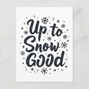 Carte Postale Jusqu'à neige bonne drôle flocon de neige de Noël 