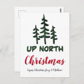Carte Postale Jusqu'à Noël du Nord, verdure rustique (Devant / Derrière)