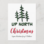 Carte Postale Jusqu'à Noël du Nord, verdure rustique (Devant)