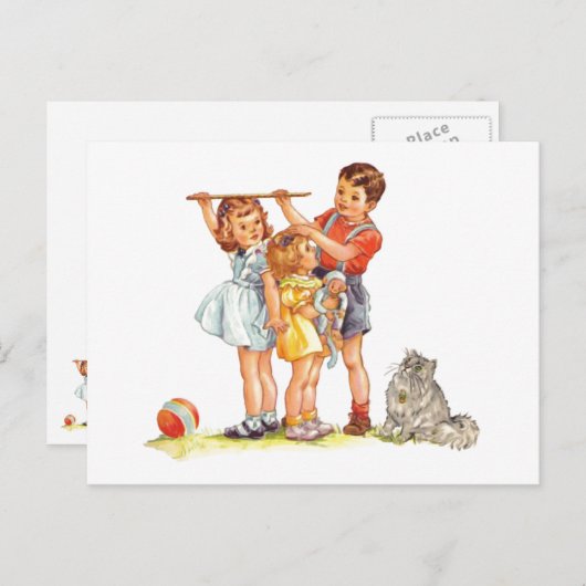 Carte Postale "Jusqu'À Quelle Taille Êtes-Vous ?" (Devant / Derrière)