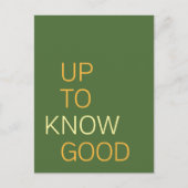 Carte Postale Jusqu'à savoir bon (Devant)