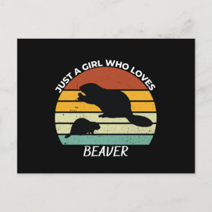 Carte Postale Just a girl who loves beaver
