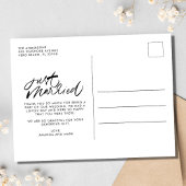 Carte Postale Just Marred 3 Photo Collage Mariage Merci