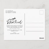 Carte Postale Just Marred 3 Photo Collage Mariage Merci (Dos)