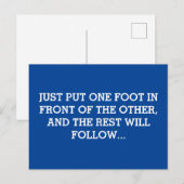 Carte Postale Just put one foot in front of the other (Devant / Derrière)