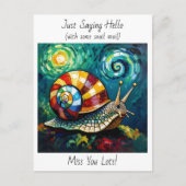 Carte Postale Just Saying Hello with some Snail Mail (Devant)