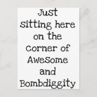 Carte Postale Juste assis ici