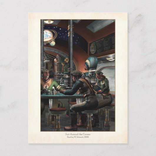 Carte postale "Juste au coin" (Devant)