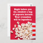 Carte Postale Juste Avant De Mourir Drôle "Juste Parce Que" Cart (Devant / Derrière)