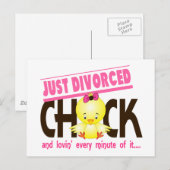 Carte Postale Juste Chick Divorcé (Devant / Derrière)