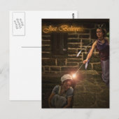 Carte postale "Juste Croire" Cendrillon et Fée (Devant / Derrière)