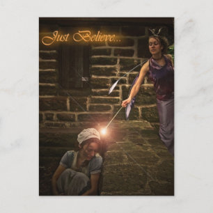 Carte postale "Juste Croire" Cendrillon et Fée