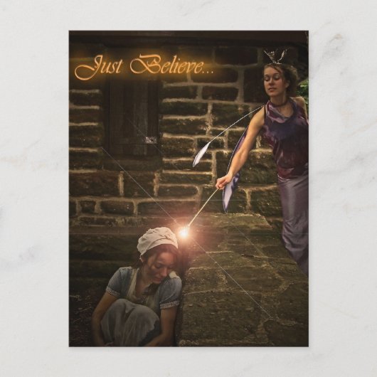 Carte postale "Juste Croire" Cendrillon et Fée (Devant)