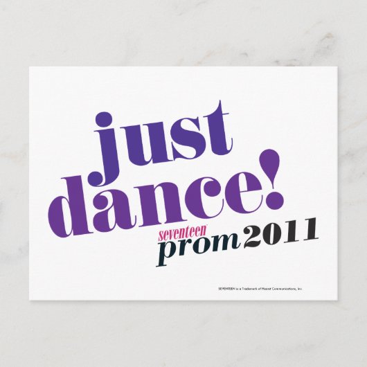 Carte Postale Juste danse - pourpre (Devant)