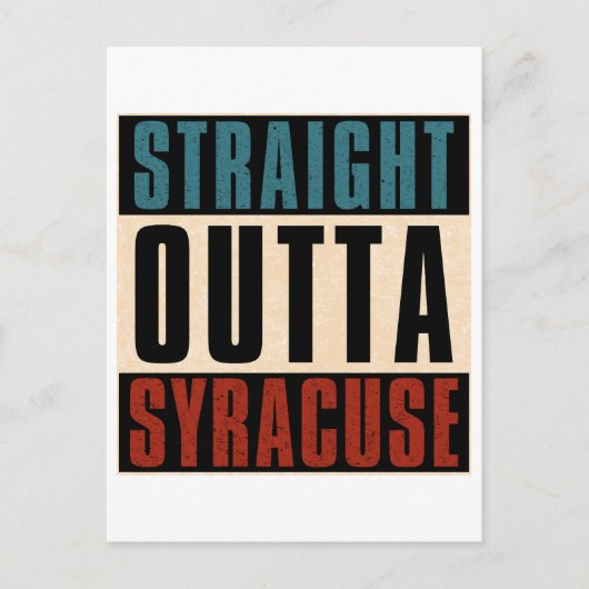 Carte Postale Juste devant Syracuse New York NY (Devant)