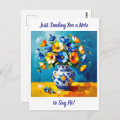 Carte Postale Juste dire HI | Rester en contact (Devant / Derrière)