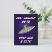 Carte Postale Juste en passant pour vous déposer un mot v2 -cart (Debout devant)