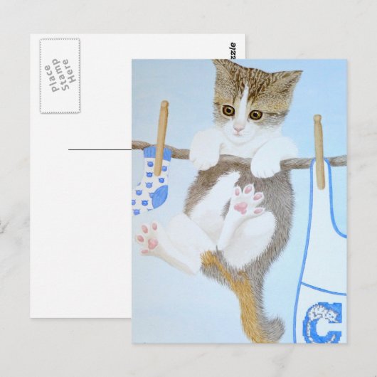 Carte Postale Juste en traînant ! (Devant / Derrière)