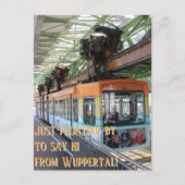 Carte Postale Juste flottant pour dire bonjour de Wuppertal ! (Devant)