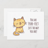 Carte Postale Juste La Façon Dont Vous Êtes Pun De Chat (Devant / Derrière)