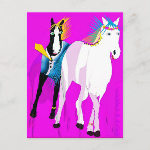 Carte Postale Juste marié - Collection de Chevaux Whimsical