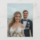 Carte Postale Juste Marié Élégant mariage Faire-part photo (Devant)