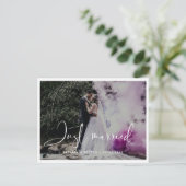 Carte Postale Juste marié Elégant & moderne photo mariage (Debout devant)