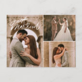 Carte Postale Juste marié Mariage photo Merci (Devant)