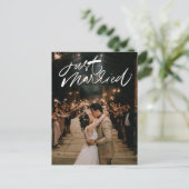 Carte Postale Juste marié Mariage photo Merci (Debout devant)