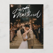 Carte Postale Juste marié Mariage photo Merci (Devant)