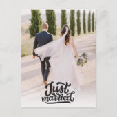 Carte Postale Juste marié Mariage photo Merci (Devant)