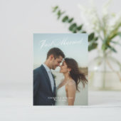 Carte Postale Juste Marié Photo Mariage moderne Faire-part (Debout devant)