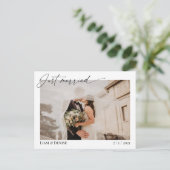 Carte Postale Juste Marié Script Mariage Elopement (Debout devant)