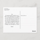 Carte Postale Juste Marié Script Mariage Elopement (Dos)