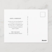 Carte Postale Juste marié Script Mariage photo Faire-part (Dos)