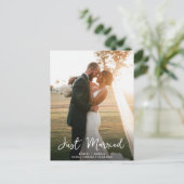 Carte Postale juste marié simple mariage faire-part (Debout devant)