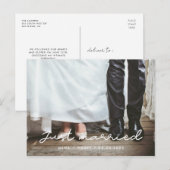 Carte Postale Juste marié Simple photo mariage (Devant / Derrière)