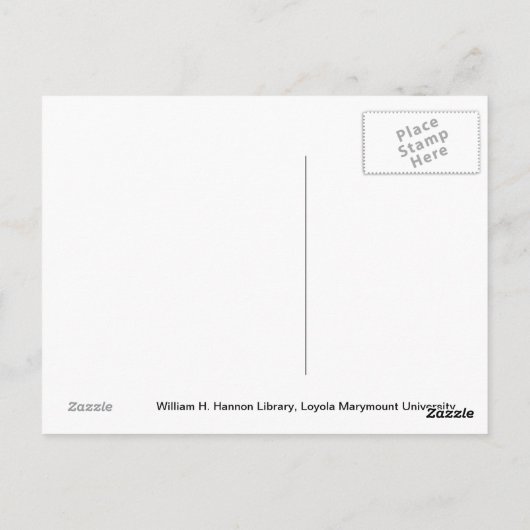 Carte Postale Juste parce que Postcard (1921) (Dos)