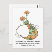 Carte Postale Juste pour aujourd'hui, (Devant / Derrière)