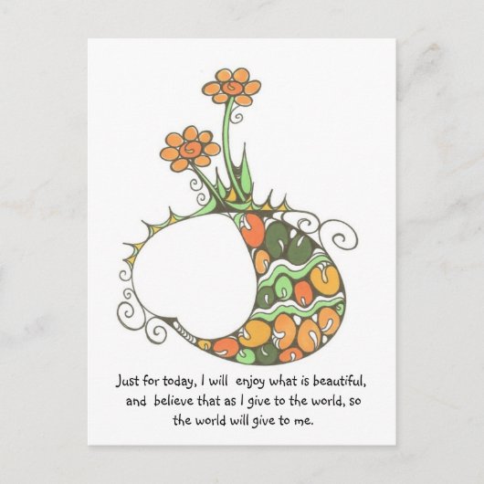 Carte Postale Juste pour aujourd'hui, (Devant)