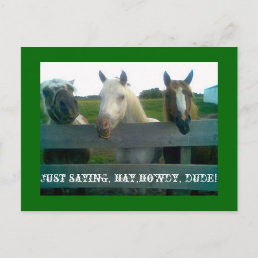 Carte Postale Juste pour dire, hey, salut, mec ! (Devant)