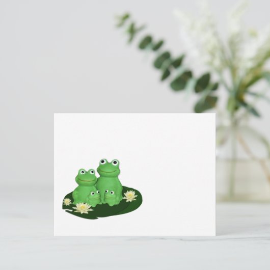 Carte Postale Juste pour les enfants FROG FAMILY ... (Debout devant)