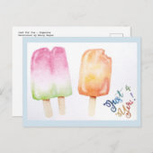 Carte Postale Juste pour vous - Popsicle (Devant / Derrière)