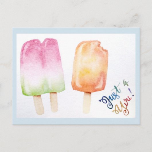 Carte Postale Juste pour vous - Popsicle (Devant)