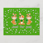 Carte Postale Juste pour vous. Sweet Bunnies St. Patrick's Day (Devant)